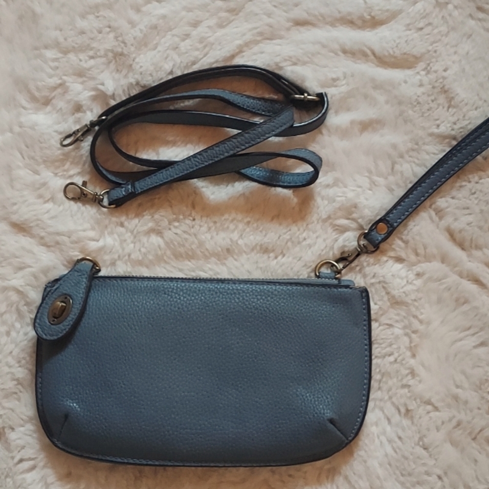 Blue Susan Joy wristlet